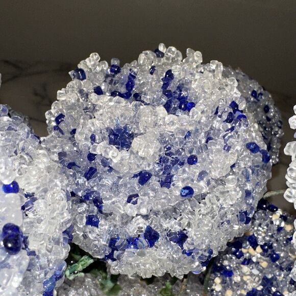 Vintage Handmade Fused Melted Plastic Popcorn Flowers Bowl Vase Retro Boho ART - Picture 8 of 15